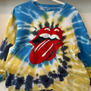 Rolling Stones Crewneck- Tie Dye, Urban Outfitters